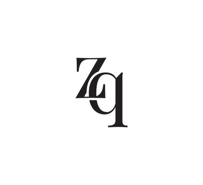 Elegant Serif Monogram Logo with Overlapping Initial Letters &ndash; Vintage and Modern Branding Design zq
