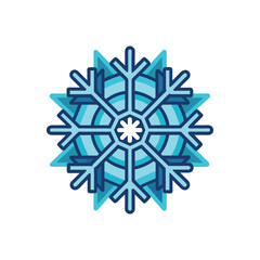 Snowflake Icon | Flat Winter and Christmas Holiday Symbol