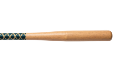 Wooden baseball bat with textured grip, designed for sports enthusiasts and players. Ideal for practice and games