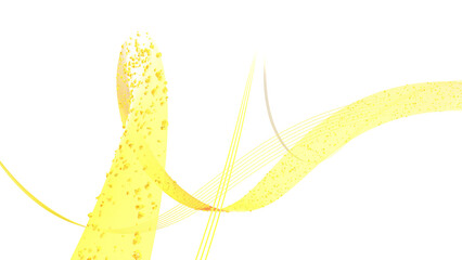 Luxury Golden Wave with Sparkling Glitter Particles – Elegant Abstract Design on Transparent Background