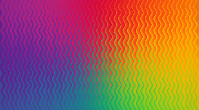 Vibrant rainbow gradient with a wavy pattern creating a psychedelic and abstract background - Powered by Adobe