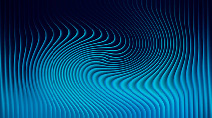 Abstract blue swirling lines with a dark background and glowing effect