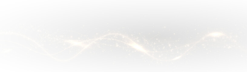 Golden curved light ribbon png with shine. Smooth gold twirl with glowing effect. Elegant festive line element. Glowing golden swirl png for decoration.   © Виктория Проскурина