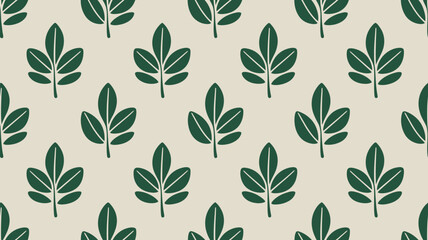 Charming botanical pattern with lush green leaves, perfect for stylish wallpaper, fabric design, or adding a natural touch to your creative projects