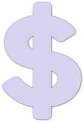dollar symbol on a white background