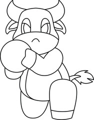 Bull Bowling Bowling ball Animal Vector Graphic Art llustration