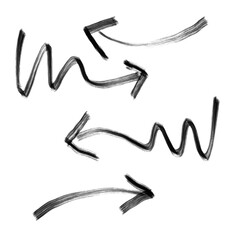 Ink arrow doodle set collection element 