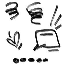 set of hand drawn ink doodle element collection