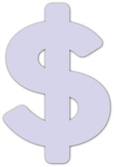 dollar symbol on a white background