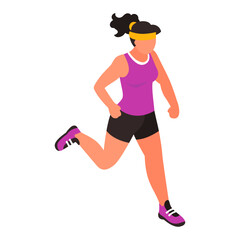 Healthy Woman Running Outdoors for Fitness and Well-being Marathon Training Silhouette