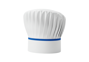 Isolated chef hat, cook hat, food preparation headwear, kitchen uniform accessory for cooking