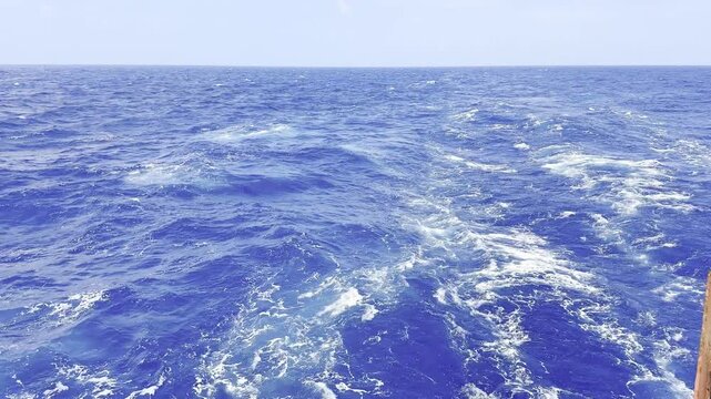 blue water of the ocean astern of ship 2