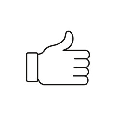 Thumbs Up Icon Set ? Black Like Symbol on White Background, Vector Illustration..eps