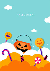 할로윈 배경 벡터 일러스트 