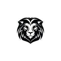 Stylized Lion Face Silhouette Vector Bold Jungle King Emblem Icon