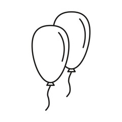 Balloon Icon Set, Party Celebration Symbol Vector Illustration.eps