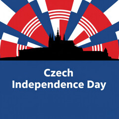 Czech Independence Day celebration with design elements and colors  