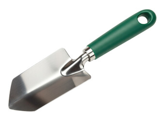 Isolated hand trowel, gardening tool for planting or digging, soil cultivation in garden