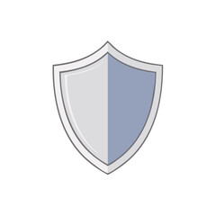Illustration of a Shield with Two Tones, Protection Concept