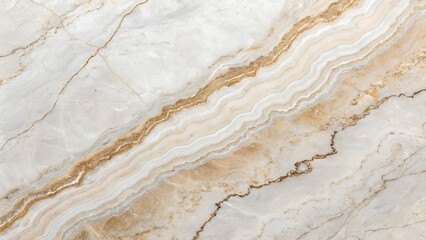 Naklejka premium Elegant Beige and White Marble Texture with Golden Veins