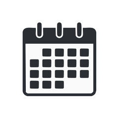 Simple Calendar Icon for Digital Time Management and Schedule Planning