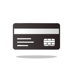 Modern payment card icon illustration for digital banking, secure online transactions, and financial services