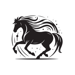 Horse Silhouette Logo Design