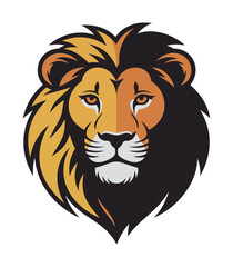 Majestic Lion Head Vector Illustration – Modern Animal Logo Design.