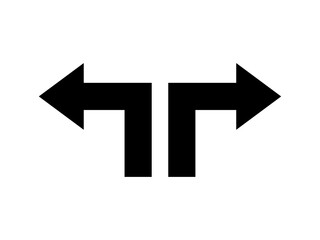 right left turn arrow icon