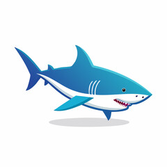 Cartoon Shark Illustration A Playful Aquatic Creature