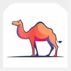 Stylized Camel Illustration A Desert Icon in Vector Form