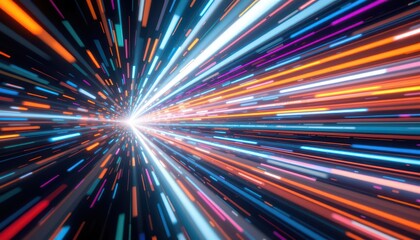 Abstract Futuristic Light Streaks Motion