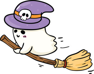 illustration halloween ghost hand drawn concept vector