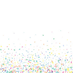 Flying colorful digits and numbers. School math