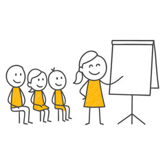 A Composition Highlighting the Learning Process of a Team Consisting of a Presenting Leader and Seated Listeners.