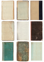 Set of Vintage background of old paper texture with spots isolated