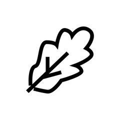 leaf outline icon vector illustration style symbol