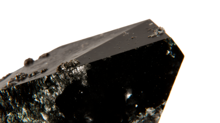 Black obsidian surface with crystal details. Great for dark aesthetic designs and magical themes