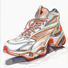 sport shoes isolated on white