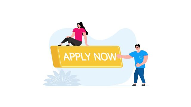 People clicking an apply now button animation