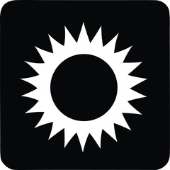 Radiant sun icon symbol for brightness warmth and solar energy weather forecasts and summer concepts