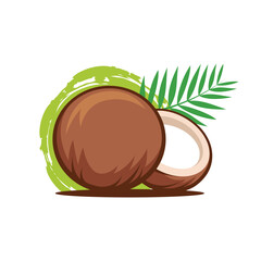 coconut vector abstract logo modern style