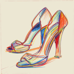 abstract background with shoes