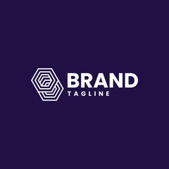Bold and strong pattern based logo design for baking, finance, technology brand and industry.