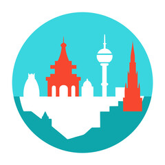 landmark vector illustration