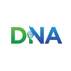 dna letters abstract logo modern style