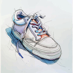 sport shoes on white background