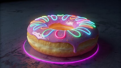 donut with pink cream