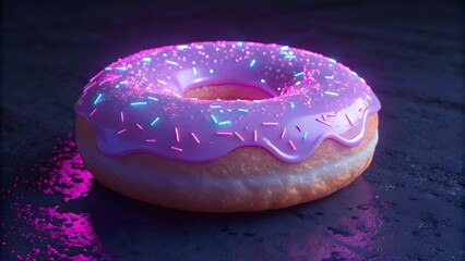 donut with pink cream
