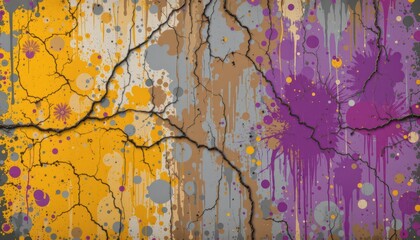 Abstract Grungy Crackled Paint Texture